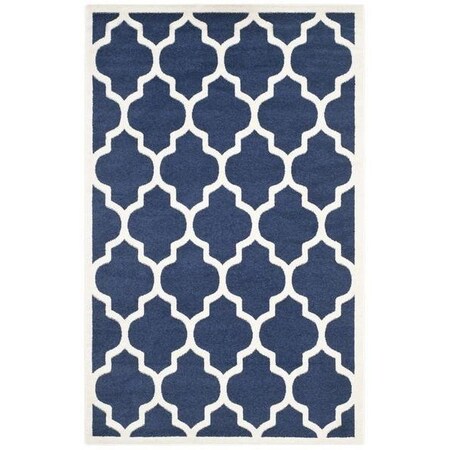 Safavieh Amherst Large Rectangle Area Rug, Navy and Beige - 10 x 14 ft. AMT420P-10